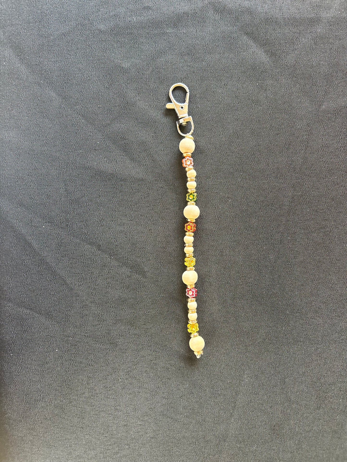 Brown Flower Keychain