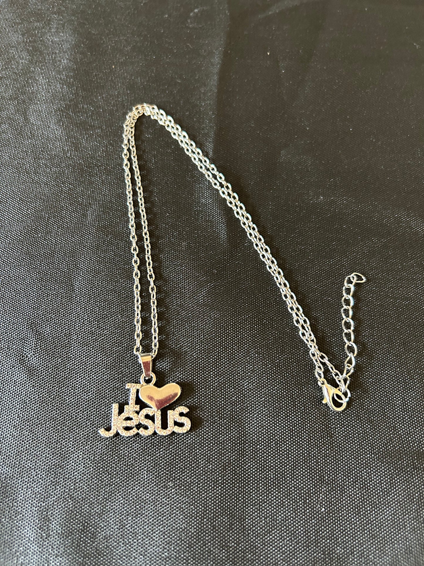 I Love Jesus Necklace Gold