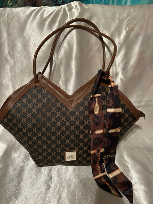 Brown Scarf Purse