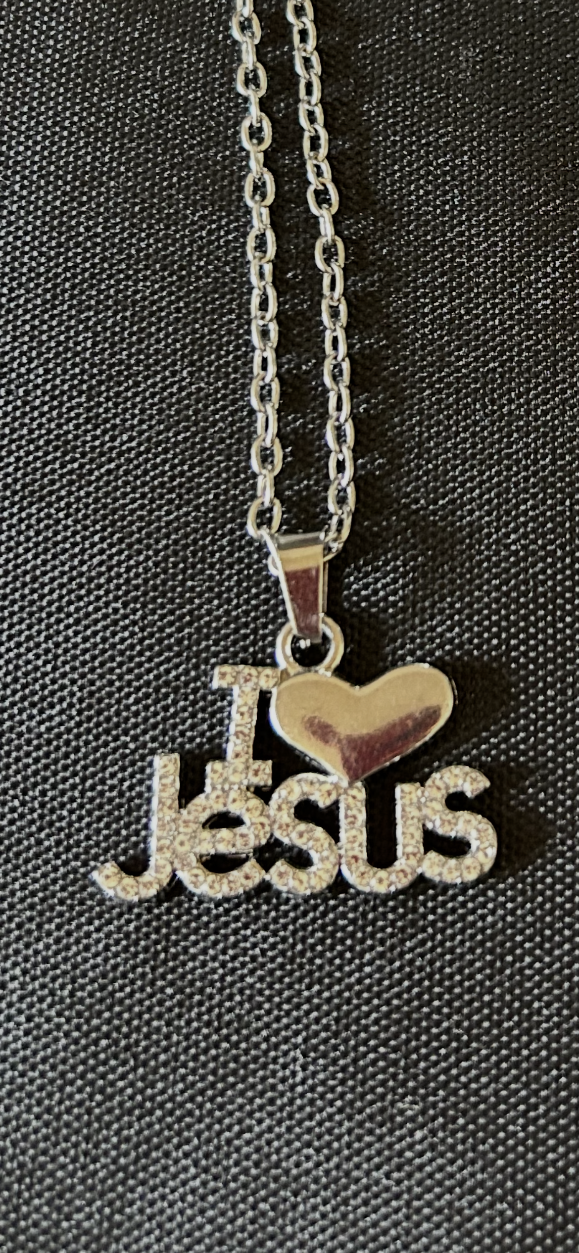 I Love Jesus Necklace Gold